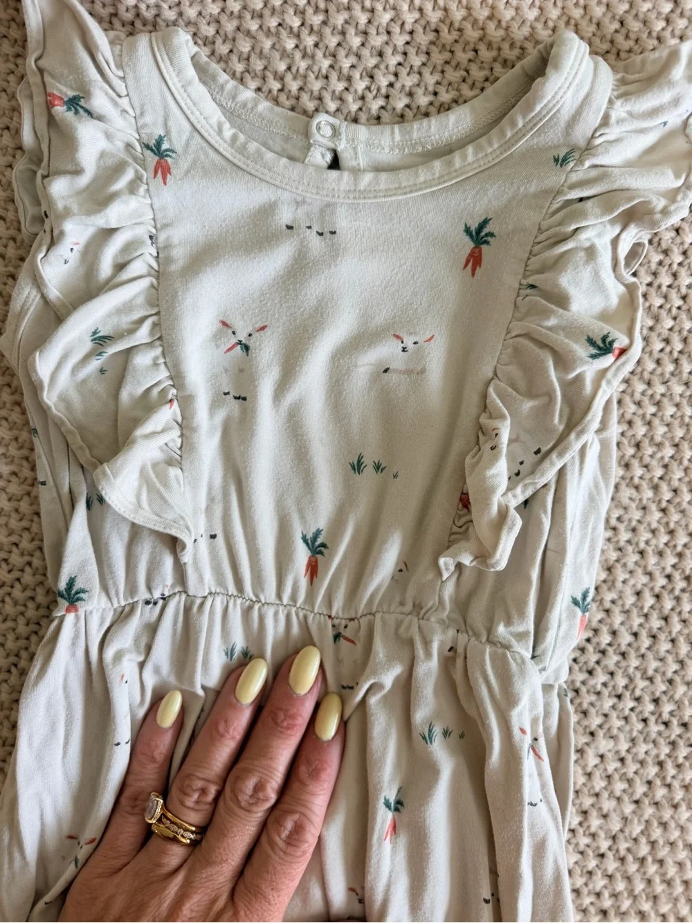 🥕🤍Kyte Baby Carrot Print Bubble Romper | 2T | EUC